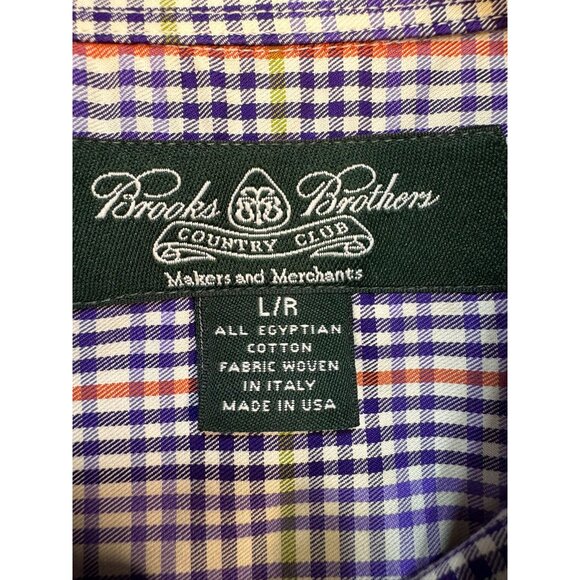 Brooks Brothers Country Club Dress Shirt L/R Long Sleeve Checkered - Picture 2 of 10
